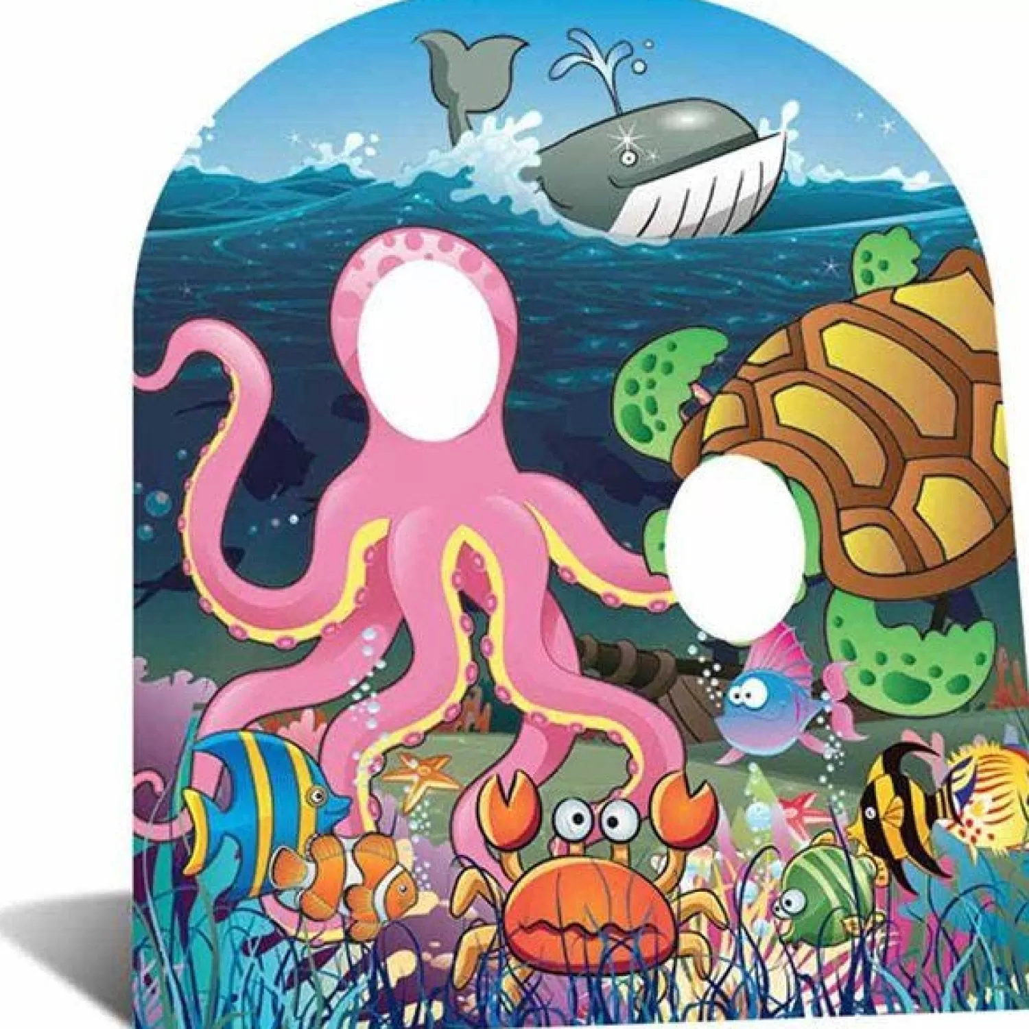 Clearance Party Delights Under The Sea Stand-In Cardboard Photo Prop - 118Cm X 95Cm