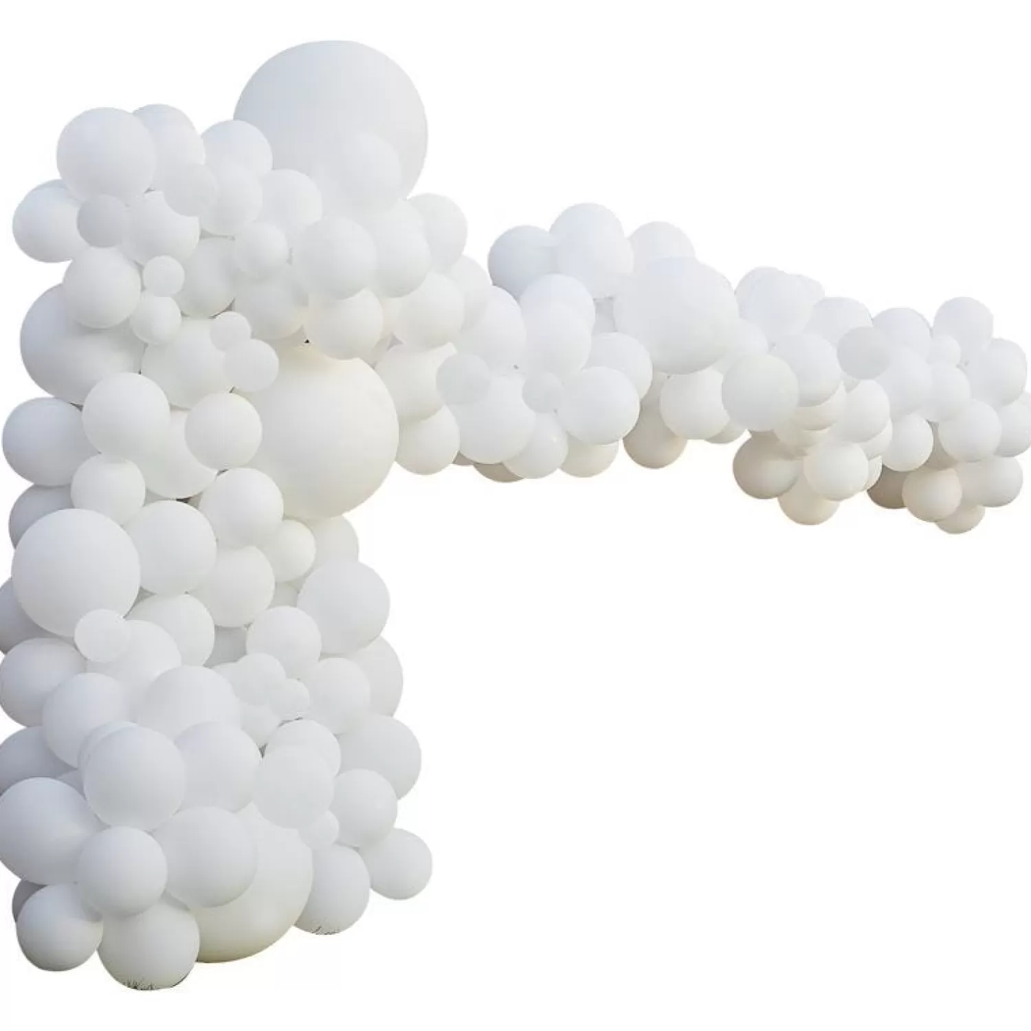 Clearance Party Delights White Balloon Arch - 200 Balloons