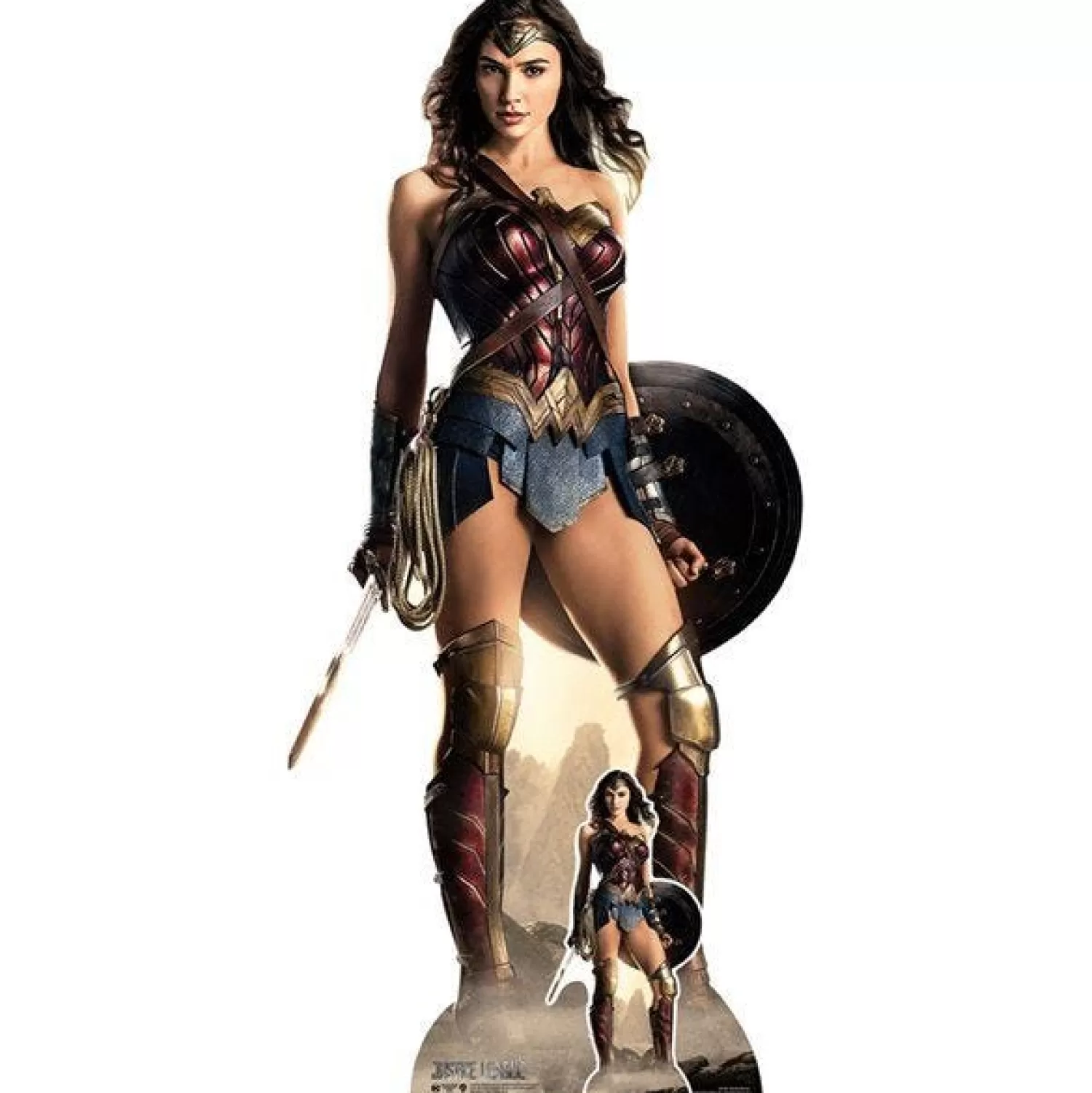 Online Party Delights Wonder Woman Justice League Shield Cardboard Cutout - 187Cm X 86Cm